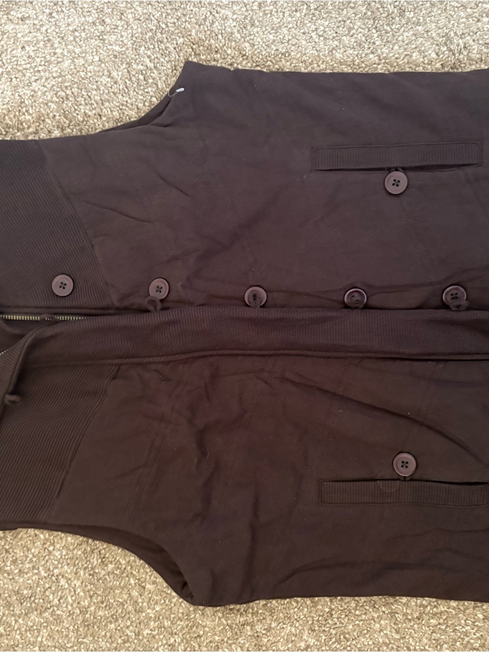 Jones New York Men's Dark Brown Button-Front Vest